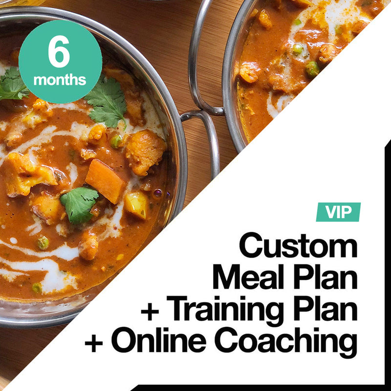 VIP - 6 Months Custom Meal Plan + Custom Training Plan + Online Coachi ...